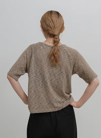 メランジシアーラグランTシャツ