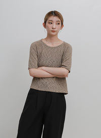 メランジシアーラグランTシャツ