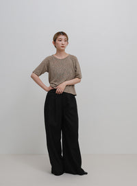 メランジシアーラグランTシャツ