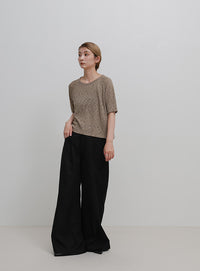 メランジシアーラグランTシャツ
