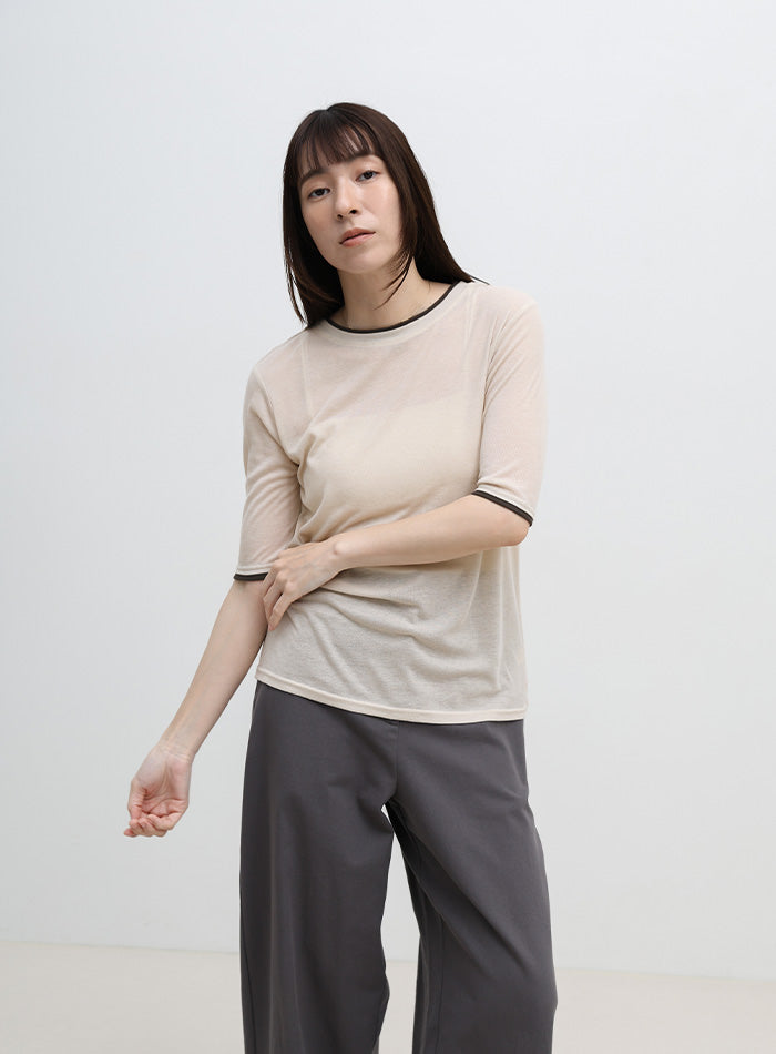 バイカラーシアーレイヤードトップス – SELECT MOCA