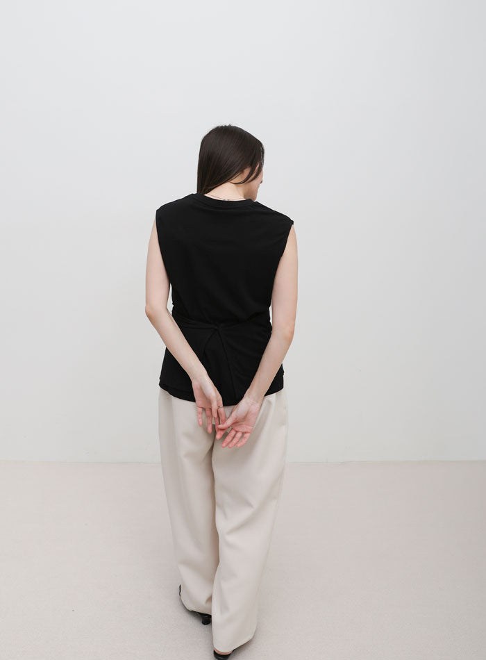 ウエストラップノースリーブトップス – SELECT MOCA