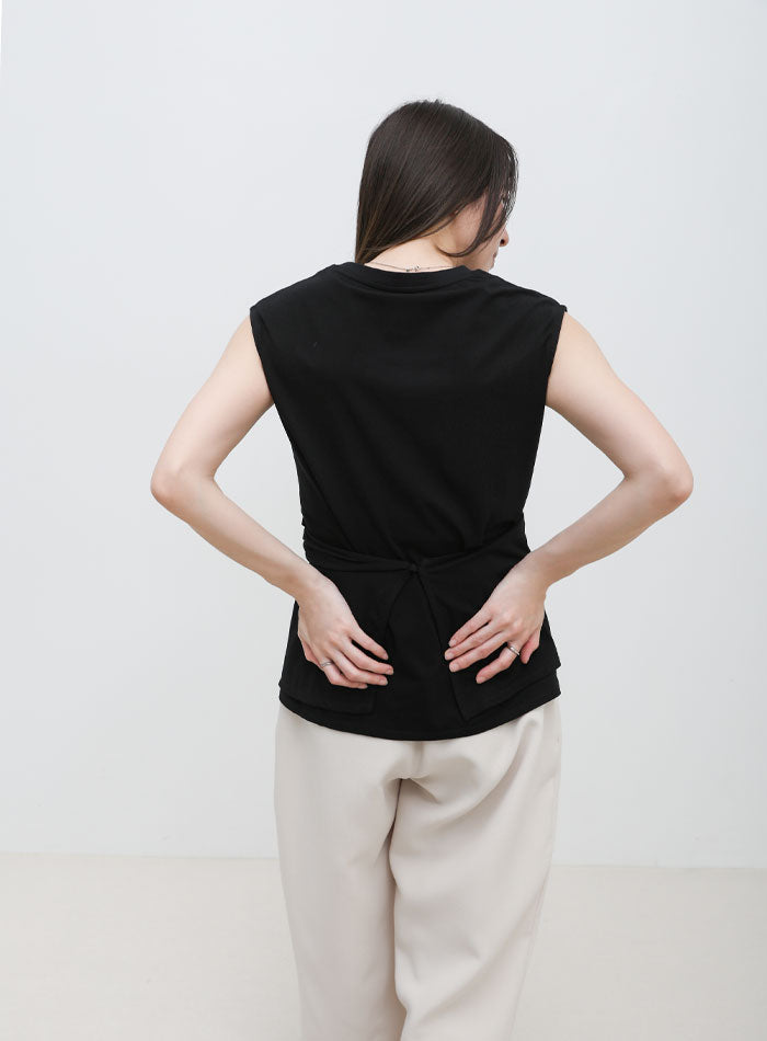 ウエストラップノースリーブトップス – SELECT MOCA