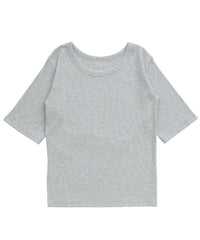 【Et】side-slit ribbed T-shirt