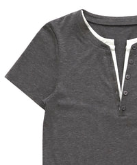 レイヤードライクヘンリーネックＴシャツ