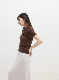 レイヤードライクヘンリーネックＴシャツ