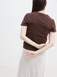 レイヤードライクヘンリーネックＴシャツ