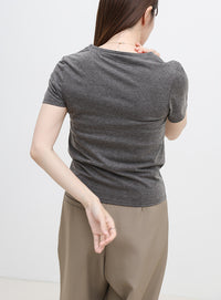 レイヤードライクヘンリーネックＴシャツ