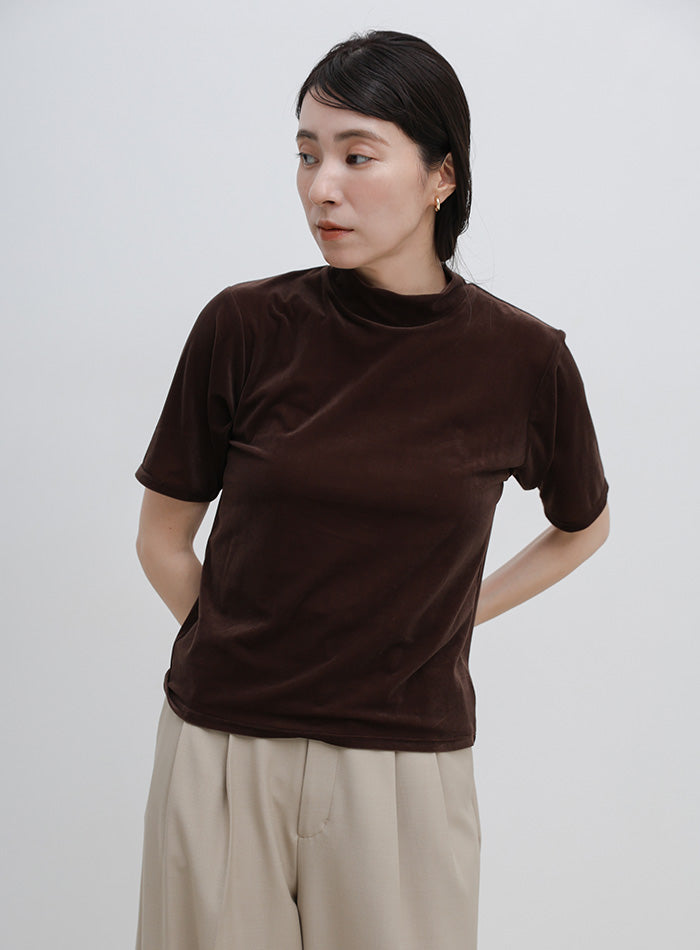 プチハイネックライトベロアTシャツ – SELECT MOCA