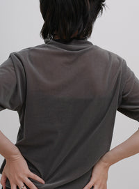 プチハイネックライトベロアTシャツ