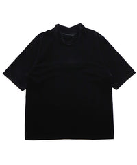 プチハイネックライトベロアTシャツ