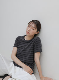 パイルボーダーTシャツ