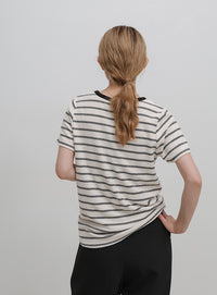 パイルボーダーTシャツ