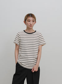 パイルボーダーTシャツ