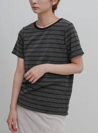 パイルボーダーTシャツ