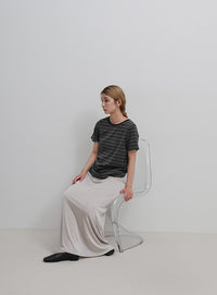 パイルボーダーTシャツ