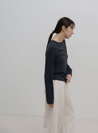 シンプルラグランスリーブカットソー