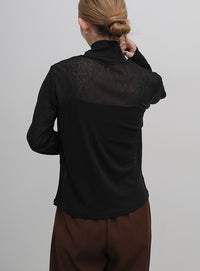 シンプルハイネックロンＴ