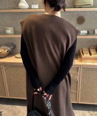 キーネックロングベストワンピース【by SON】