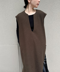 キーネックロングベストワンピース【by SON】