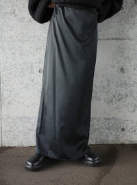 サテンナローロングスカート【by SON】