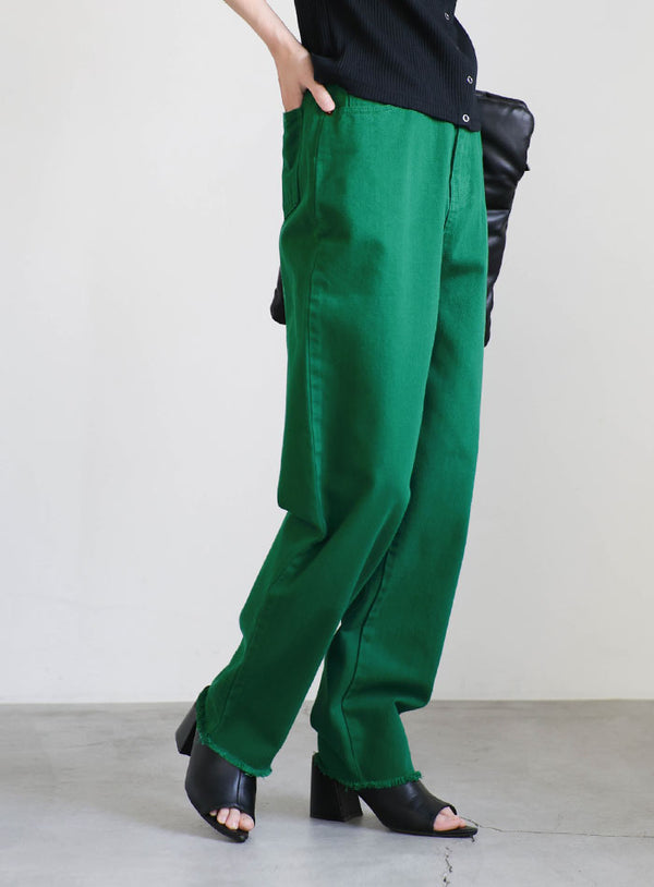 カラーツイルテーパードパンツ【SALE】