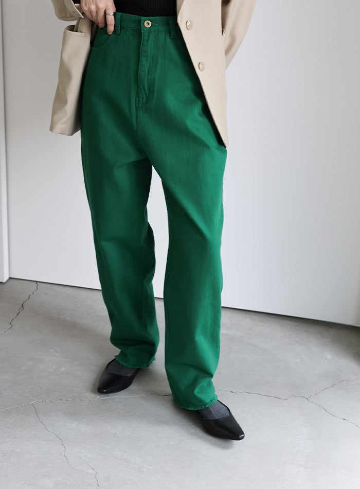 カラーツイルテーパードパンツ