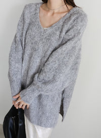 モヘアタッチ2WAYオーバーニット