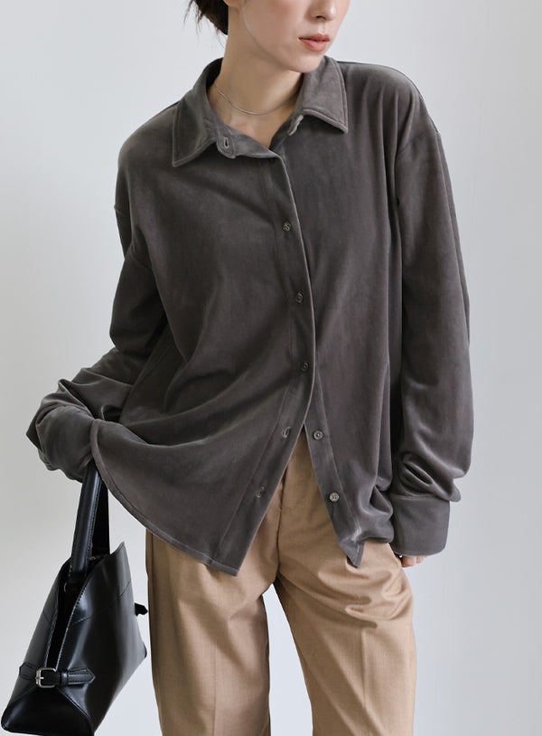 カットベロアシャツ
