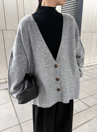 スリーブリンキングVネックカーディガン【by SON】