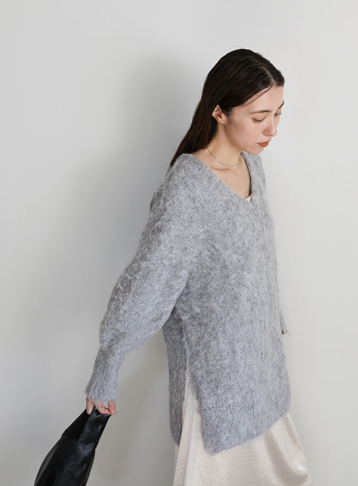 モヘアタッチ2WAYオーバーニット