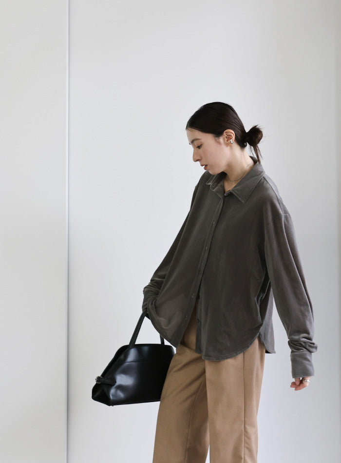 カットベロアシャツ