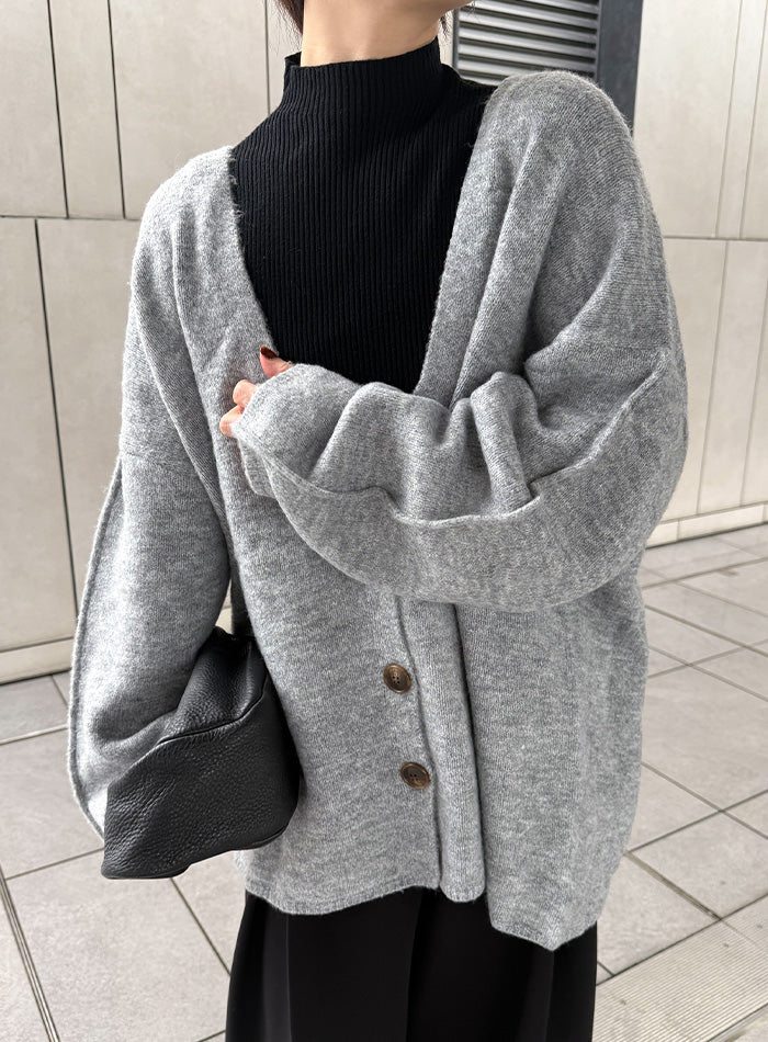 スリーブリンキングVネックカーディガン【by SON】