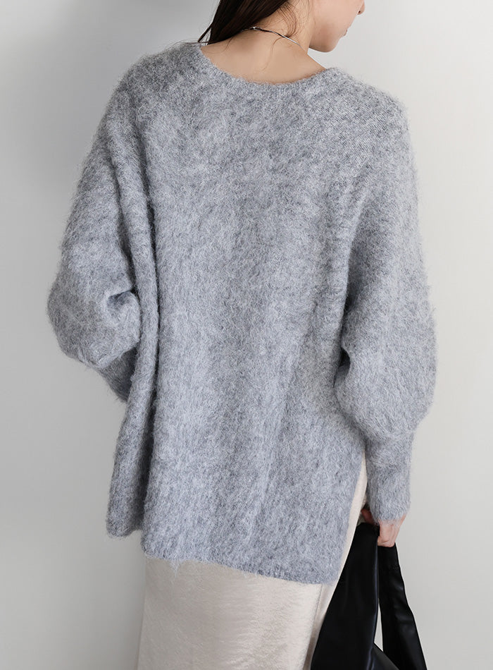 モヘアタッチ2WAYオーバーニット