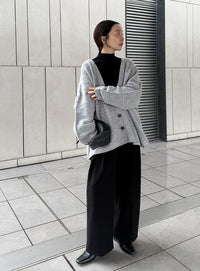 スリーブリンキングVネックカーディガン【by SON】