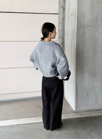 ボタンアップポロカーディガン