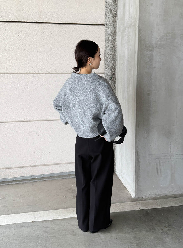 ボタンアップポロカーディガン