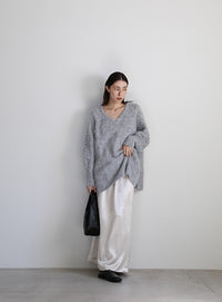 モヘアタッチ2WAYオーバーニット