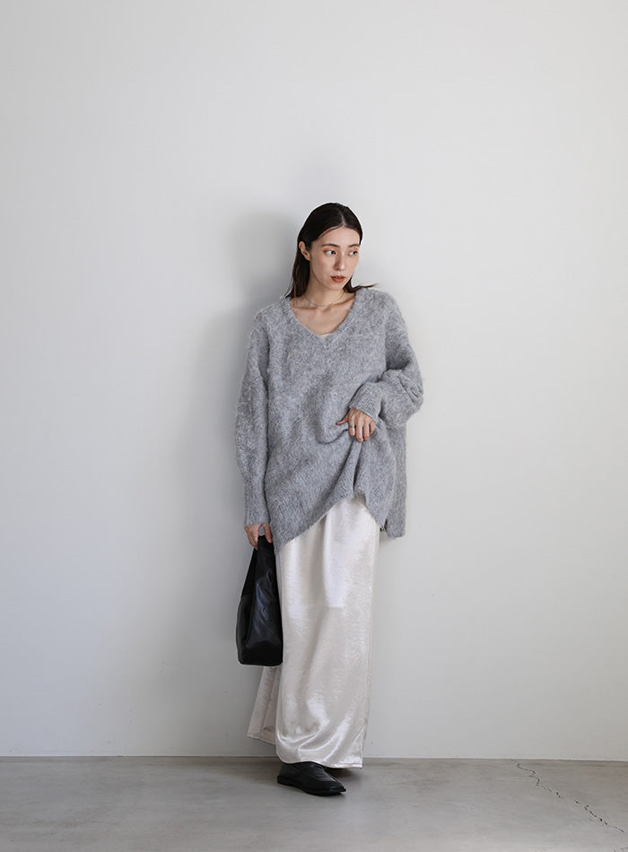 モヘアタッチ2WAYオーバーニット