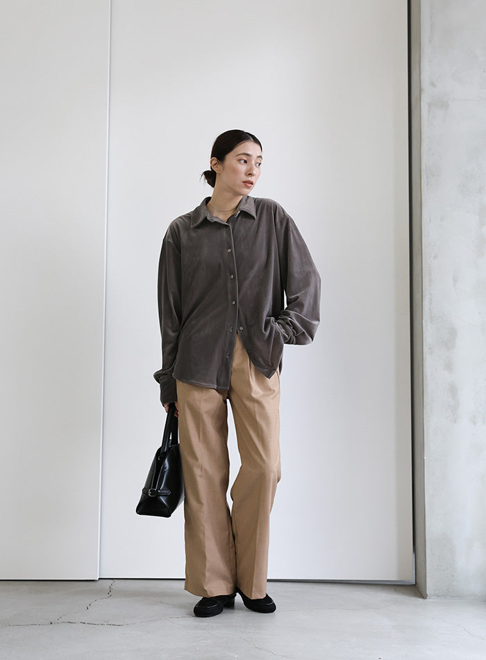 カットベロアシャツ