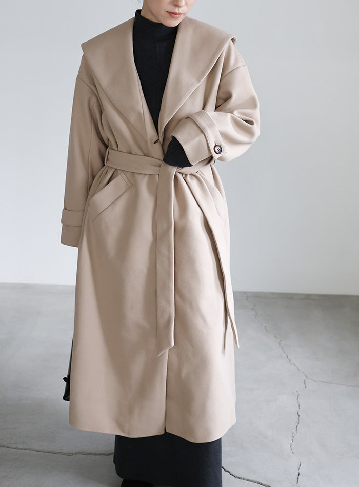 「remer」 ステンカラーコート MEDIUM ベージュ MEN remer」 ステンカラーコート MEDIUM ブラウン MEN remer（リメール）の