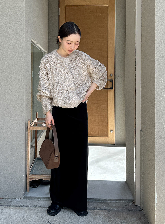 ループヤーンニットショートカーディガン【by SON】