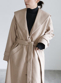 セーラーカラーニットモッサライトロングコート