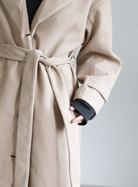 セーラーカラーニットモッサライトロングコート