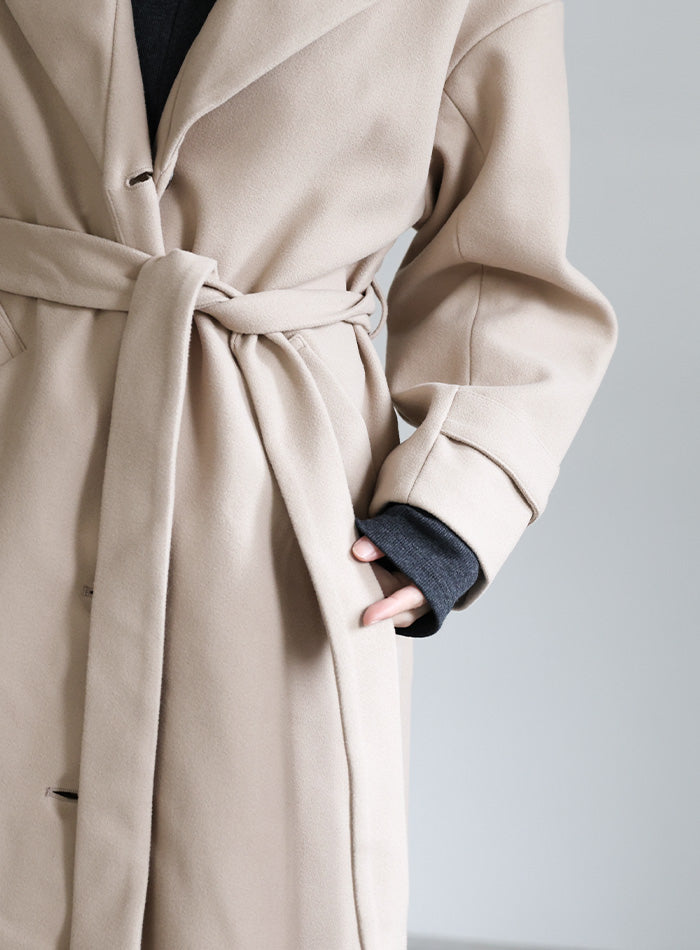 セーラーカラーニットモッサライトロングコート