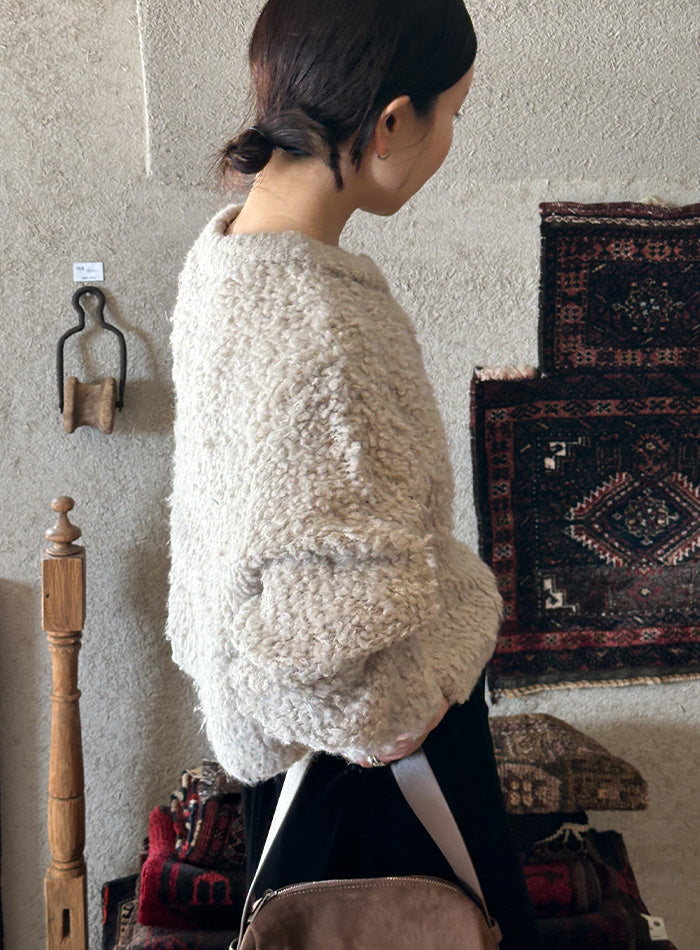 ループヤーンニットショートカーディガン【by SON】