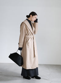 セーラーカラーニットモッサライトロングコート