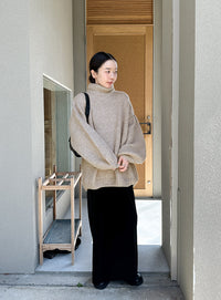 ローゲージハイネックオーバーボリュームスリーブニット【by SON】