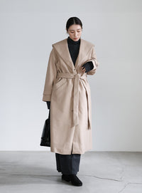 セーラーカラーニットモッサライトロングコート