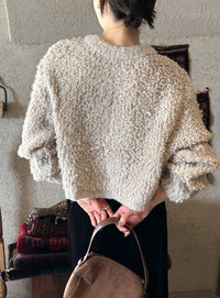 ループヤーンニットショートカーディガン【by SON】